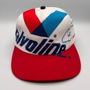 RARE Vintage Valvoline Mark Martin #6 All Over Print Logo Snapback Hat